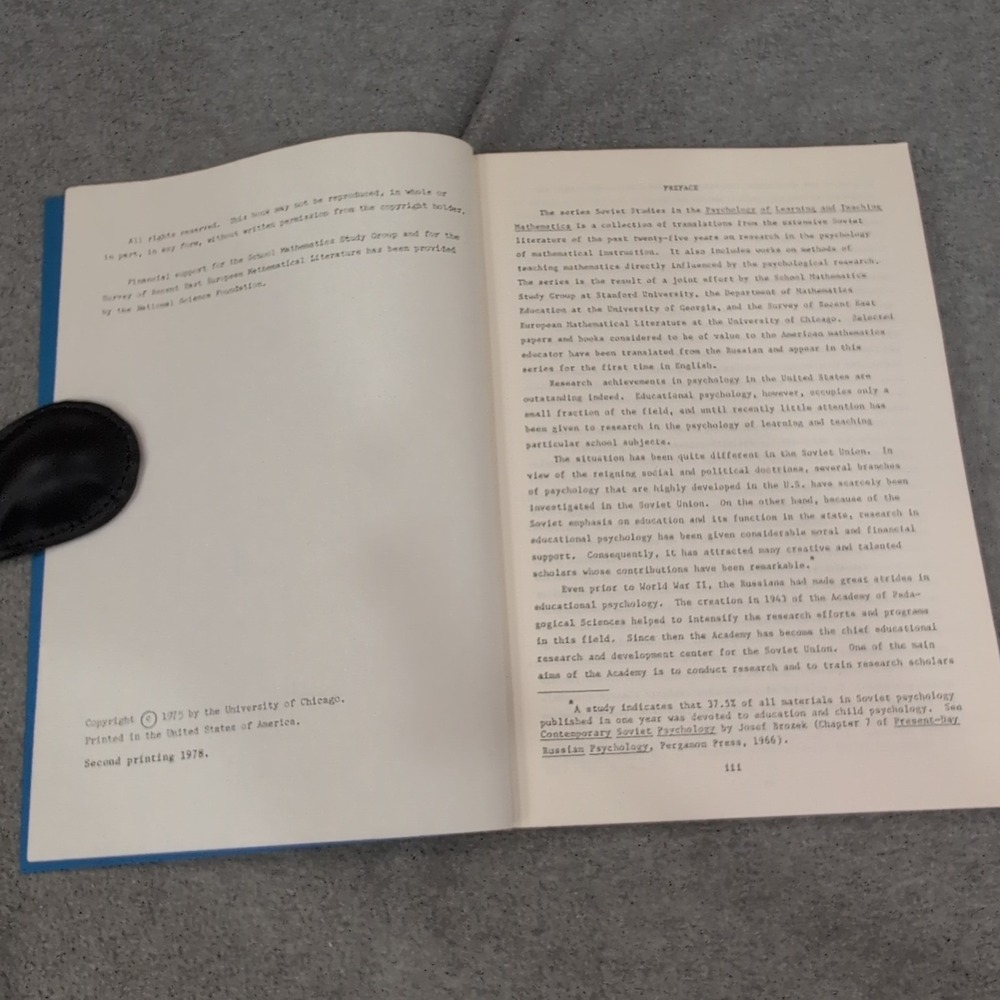 Soviet Studies Psychology of Learning Teaching Mathematics Vol XIII 1978 Book - Picture 3 of 3